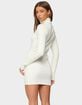 EDIKTED Turtle Neck Ribbed Knit Mini Dress image number 3