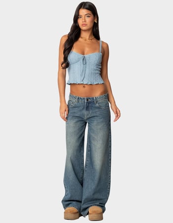 EDIKTED Lacey Knit Tank Top Alternative Image