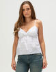 MADDEN GIRL Womens Eyelet Babydoll Top image number 1