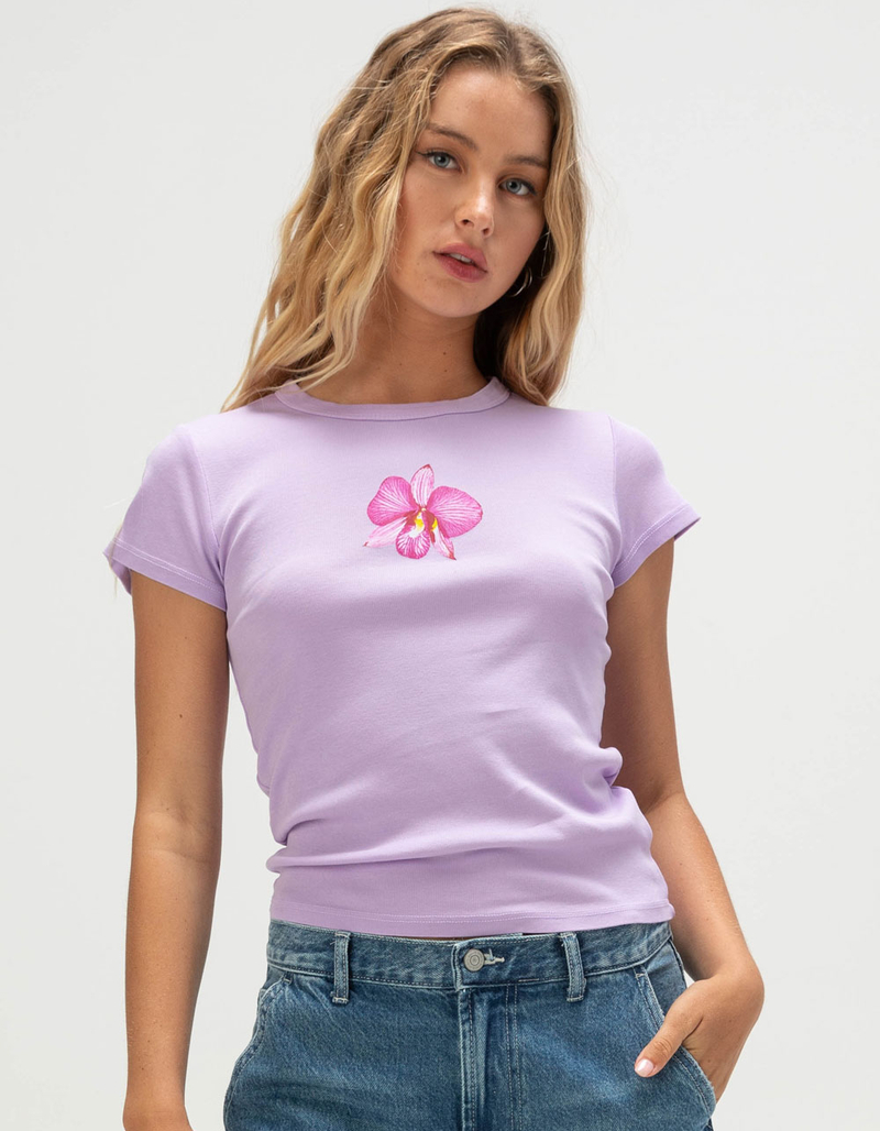 FULL TILT Orchid Womens Baby Tee image number 0
