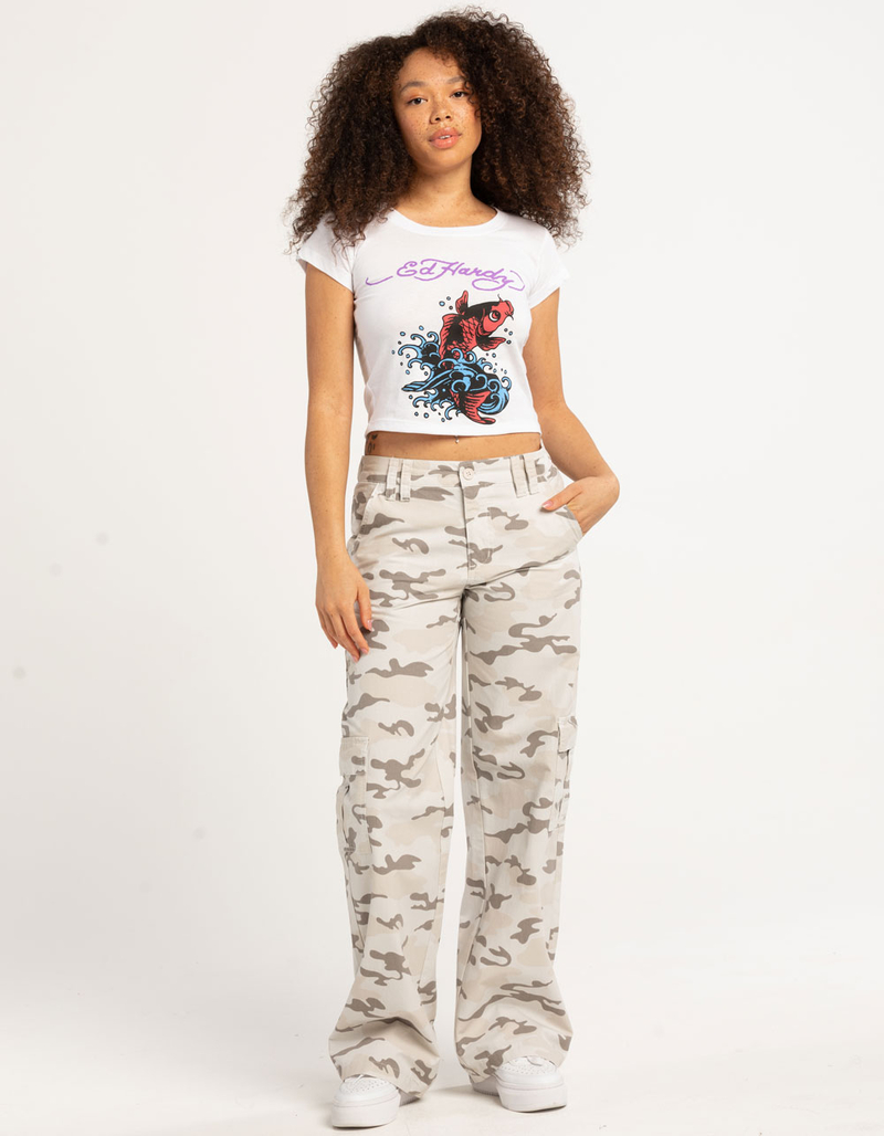 ED HARDY Koi Fish Womens Baby Tee image number 3