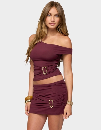 EDIKTED Kenia Abstract Ring Off Shoulder Top Alternative Image