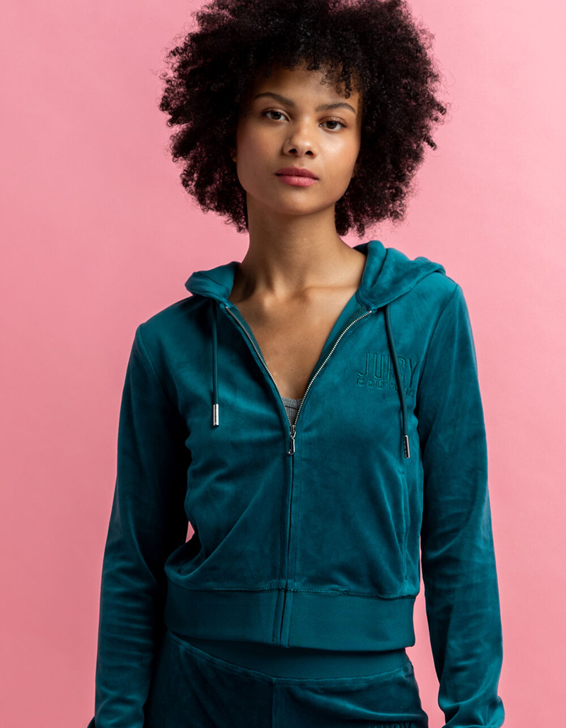 JUICY COUTURE Classic Womens Velour Hoodie image number 0