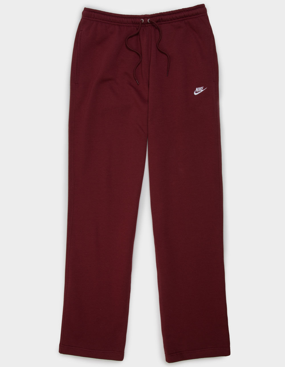 NIKE Club Mens Open Hem Fleece Pants - BURGUNDY | Tillys