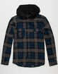 OCEAN CURRENT Plaid Mens  Hooded Flannel image number 1