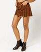 SKY AND SPARROW Exposed Button Stripe Corduroy Mini Skirt image number 3
