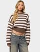 EDIKTED Penelope Fuzzy Striped Sweater image number 1