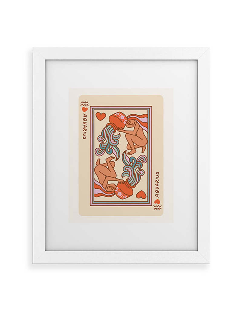 DENY DESIGNS Kira Aquarius Playing Card 11" x 14" Framed Art Print image number 0