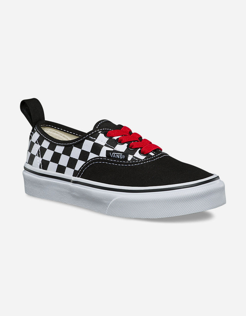 VANS Checkerboard Authentic Elastic Lace Kids Shoes image number 1