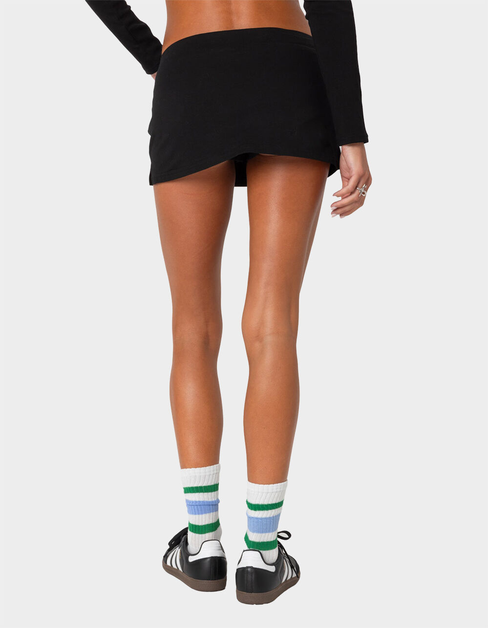 EDIKTED Bayside Slitted Micro Skort - BLACK | Tillys