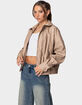 EDIKTED Mori Oversized Faux Leather Jacket image number 3