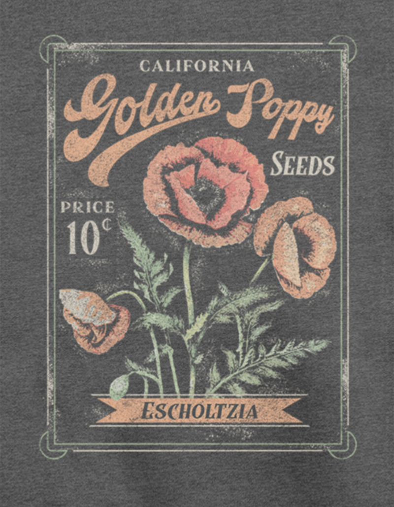 CALIFORNIA Poppy Seeds Unisex Crewneck Sweatshirt image number 1