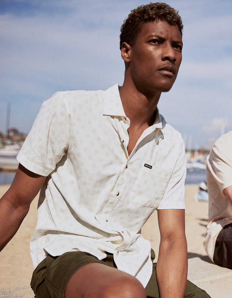 BRIXTON Charter Print Mens Button Up Shirt image number 0