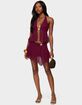 EDIKTED Sea Star Asymmetric Chiffon Mini Skirt image number 5