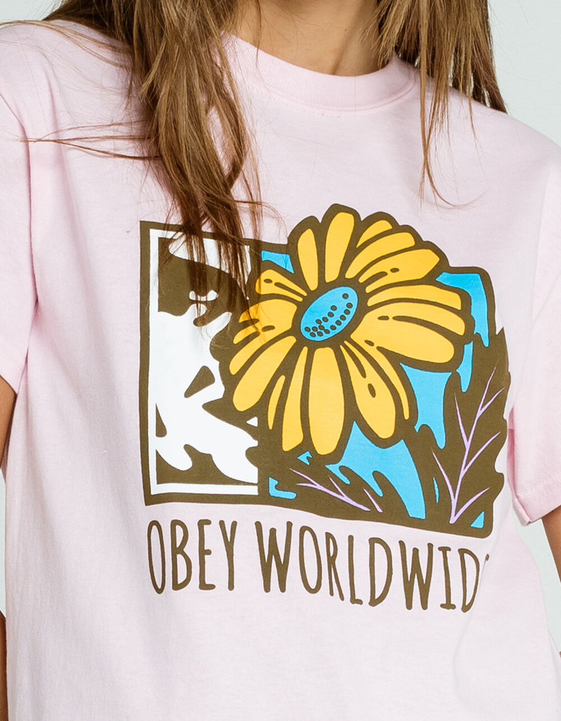 OBEY Sunflower Face Womens Tee image number 2