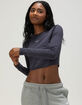 NIKE Sportswear Chill Knit Womens Long Sleeve Crop Tee image number 1