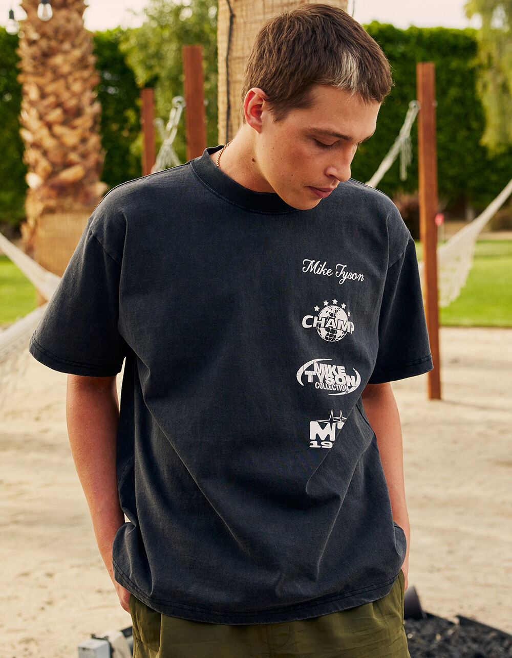 MIKE TYSON Heavyweight Champion Mens Oversized Tee - BLACK | Tillys