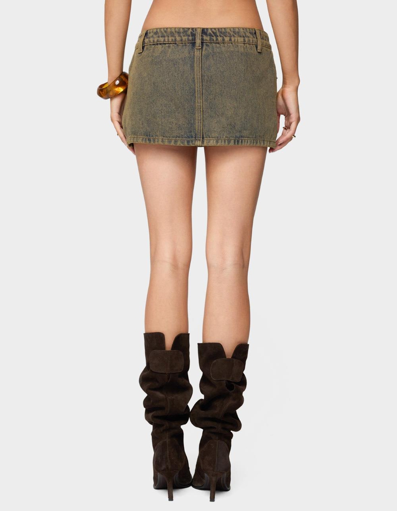 EDIKTED Camelia Denim Mini Skort image number 2