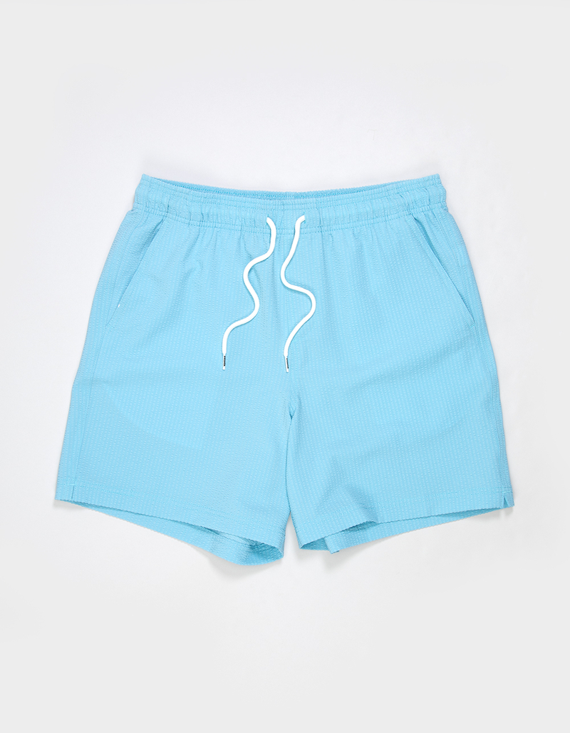 RSQ Mens Seersucker 6.5" Swim Trunks image number 1