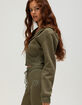 TRUE RELIGION Studded High Waistband Womens Zip-Up Hoodie image number 3