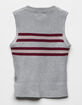 WHITE FAWN Stripe Sweater Gray Girls Tank Top image number 2