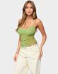 EDIKTED Azelia Beaded Sheer Chiffon Top image number 2