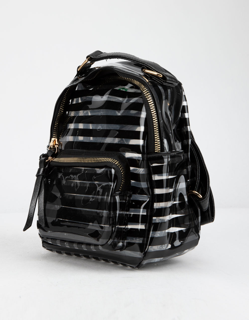 Clear Black Stripe Mini Backpack image number 1