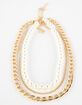 RSQ Pearl Chain Layered Necklace image number 1