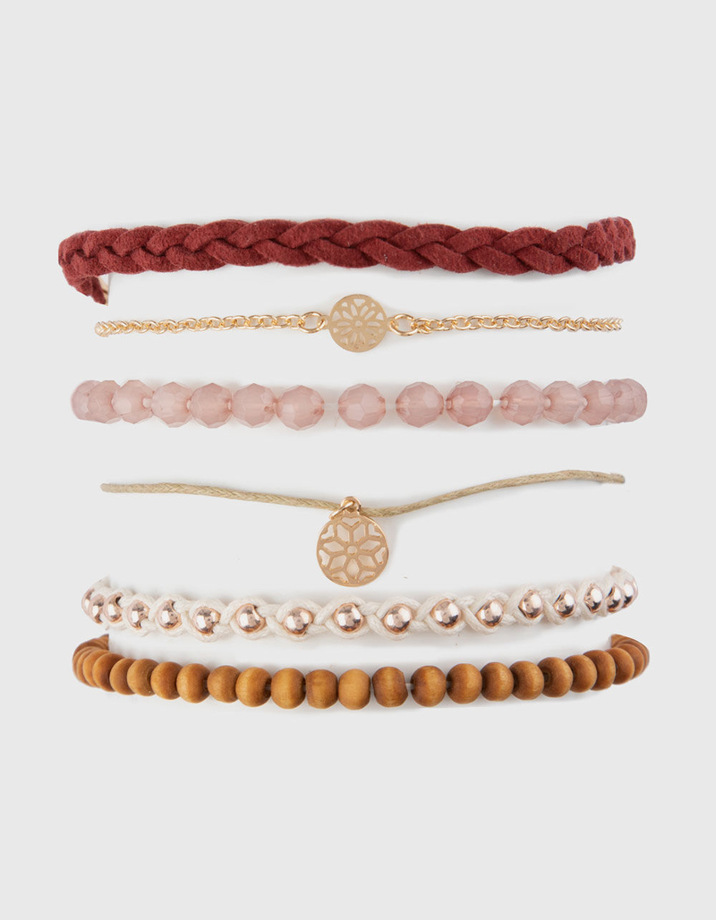 FULL TILT 6 Pack Braid & Wood Bracelets image number 0