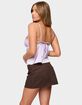 EDIKTED Blanca Satin Lace Trim Tank Top image number 3