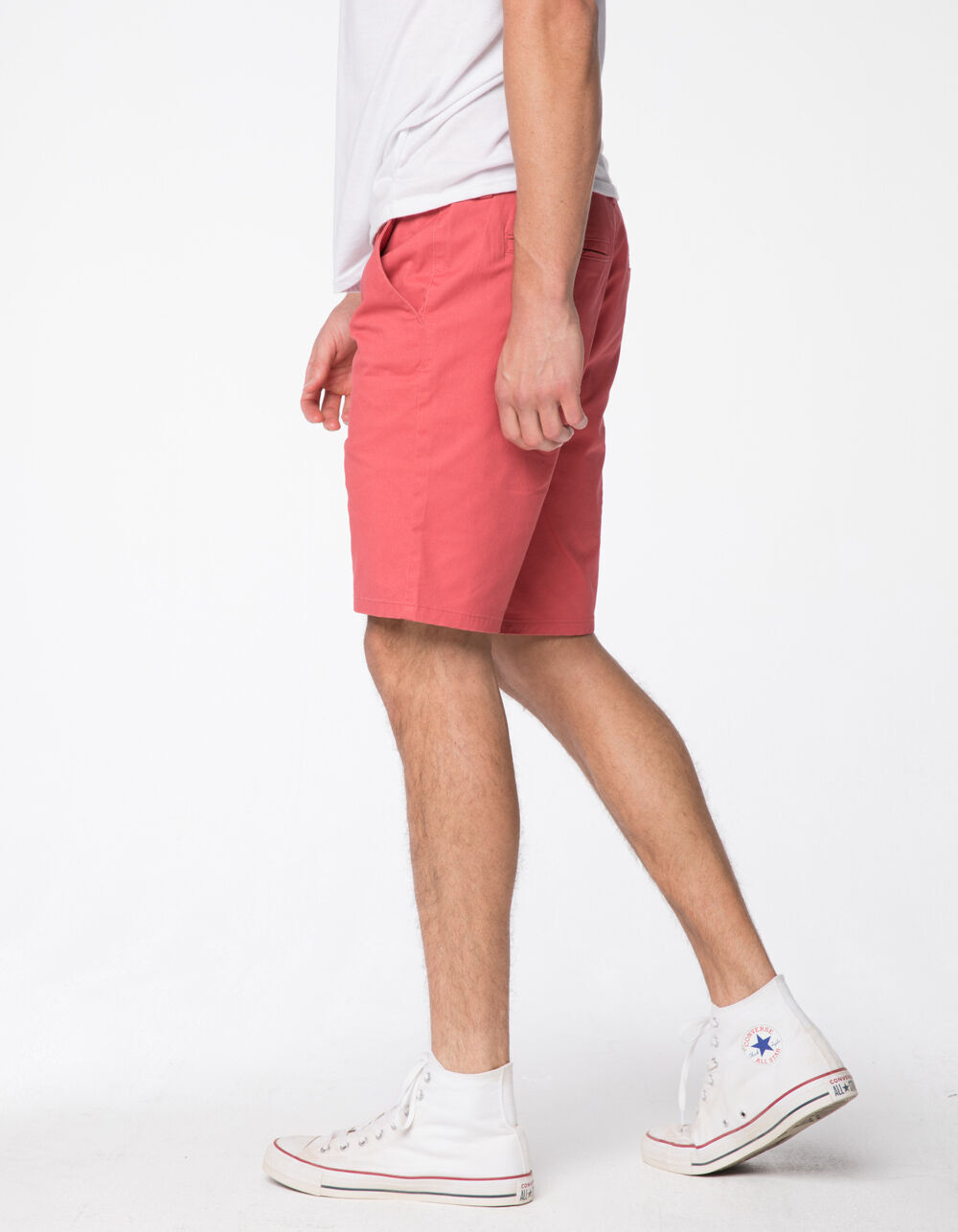 RSQ Mid Length Mens Garnet Chino Shorts 
