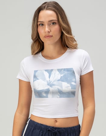 HIBISCUS Photo Womens Baby Tee Primary Image