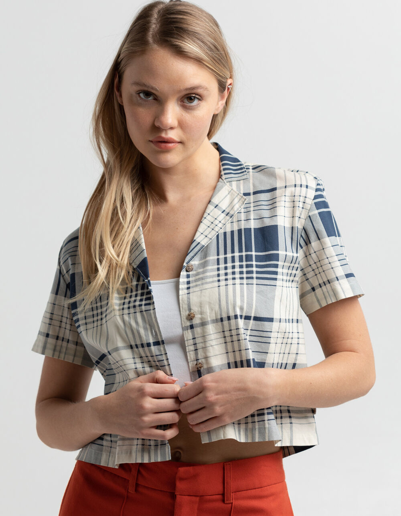 BRIXTON Boxy Print Womens Camp Shirt  image number 0