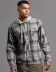 RSQ Mens Plaid Hooded Flannel image number 1
