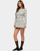 EDIKTED Caisyn Striped Ribbed Knit Mini Dress image number 1