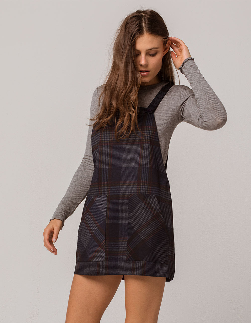 SKY AND SPARROW Plaid Navy Skirtall image number 0