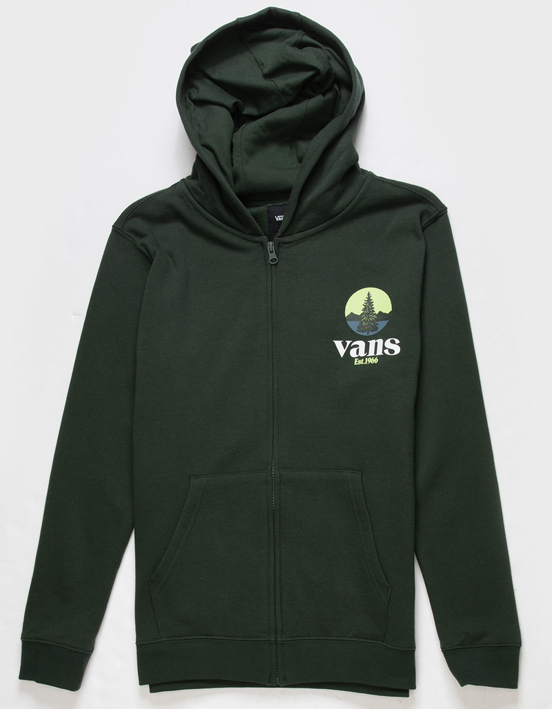 VANS Checkerboard Mountain Boys Zip-Up Hoodie image number 1