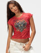 AFFLICTION Ginger Womens Mesh Raglan Tee image number 1