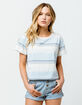 OTHERS FOLLOW Stripe Blue Womens Tee image number 1