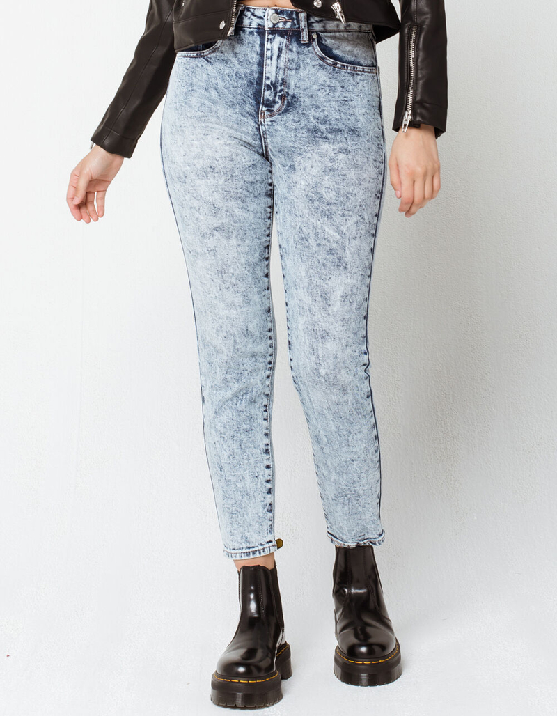 RSQ Acid Wash Womens Mom Jeans image number 1