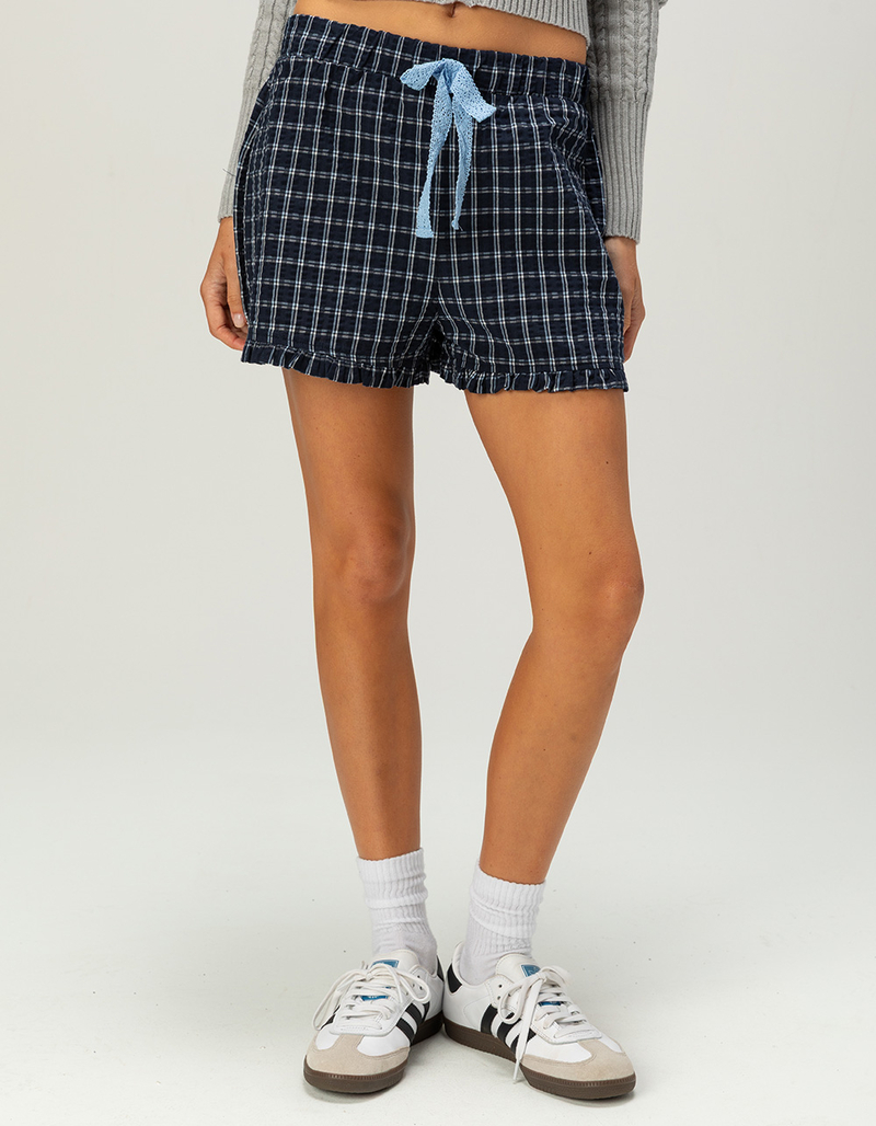 FULL TILT Plaid Womens Boxer Shorts image number 1