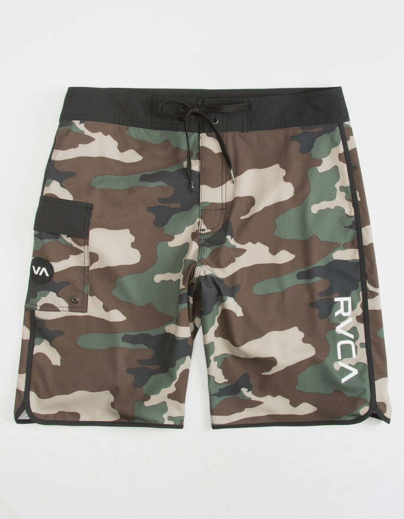 RVCA Eastern Dark Khaki Mens Boardshorts image number 0