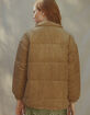 DAISY STREET Womens Corduroy Puffer Coat image number 6