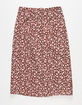 WHITE FAWN Ditsy Girls Rust Midi Skirt image number 1