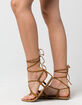 CITY CLASSIFIED Lace Up Leg Wrap Womens Sandals image number 1