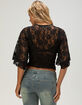 WEST OF MELROSE Womens Lace Top image number 4