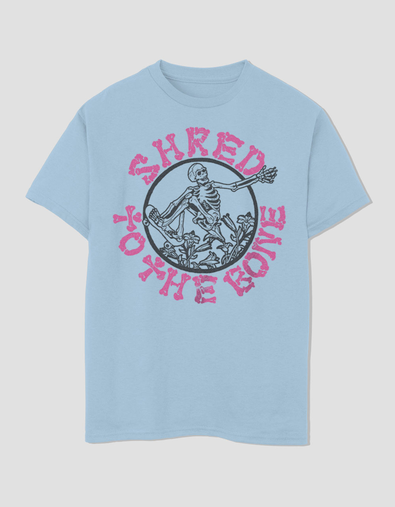 SKELETON Shred Distressed Unisex Kids Tee image number 0