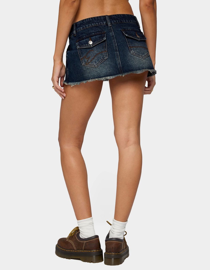 EDIKTED Adania Denim Mini Skort image number 2