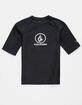 VOLCOM Lido Solid Black Boys Rash Guard image number 1
