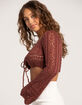 WEST OF MELROSE Womens Crochet Sweater image number 2